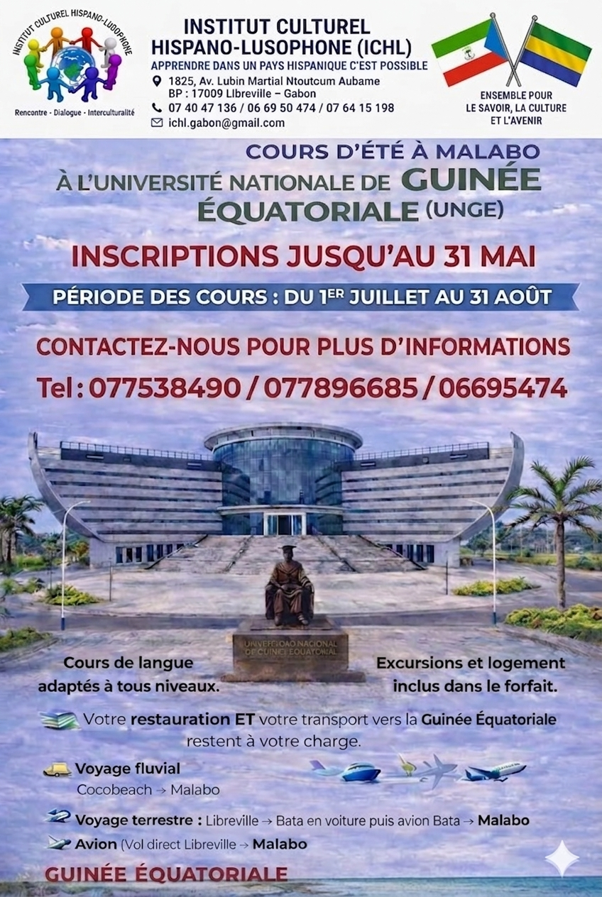 Cours d'été en Guinée-Equatorial 